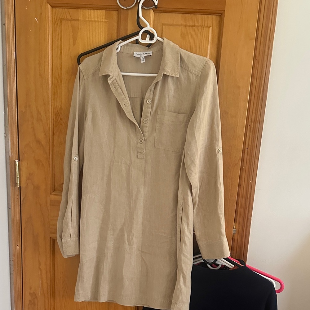 Michael Stars Tan Long Sleeve Dress